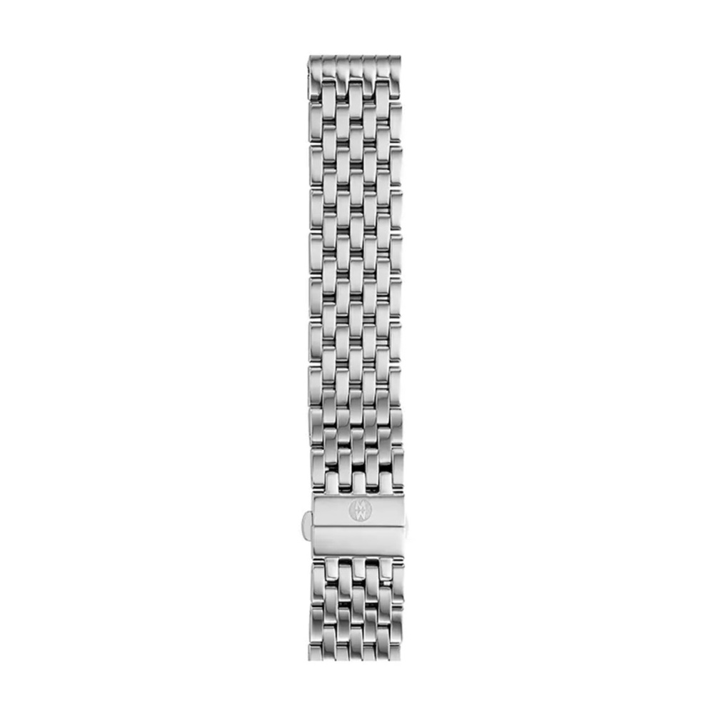 NEW MICHELE Watch 18mm Deco Seven-Link Stainless Steel Bracelet